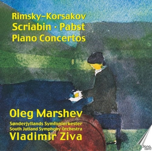 the album cover for Pabst / Scriabin / Marshev - Three Russian Piano Concertos