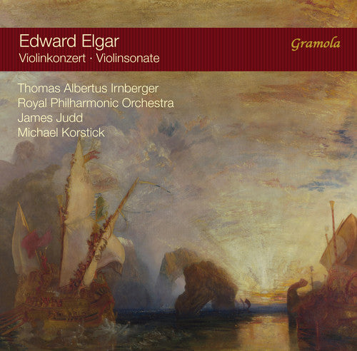 the album cover for Elgar / Irnberger / Royal Philharmonic Orchestra - Violinkonzert 61 / Violinsonate 82
