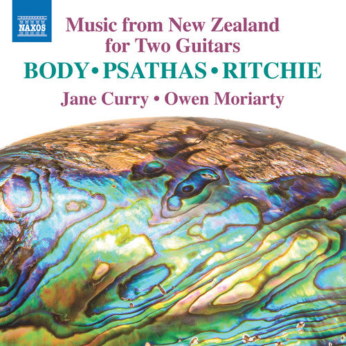 the album cover for Psathas / Curry / Moriarty - Music from New Zealand for 2 Guitars