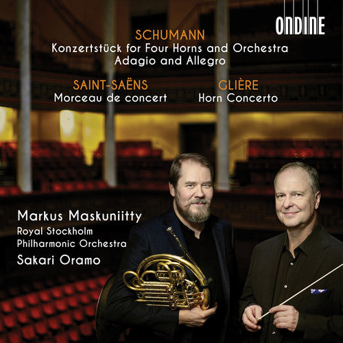 the album cover for Gliere / Maskuniitty - Konzertstuck for Four Horns & Orchestra