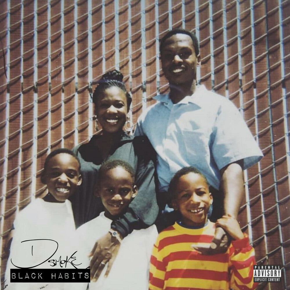 the album cover for D Smoke - Black Habits - Black Smoke Effect [Colored Vinyl]