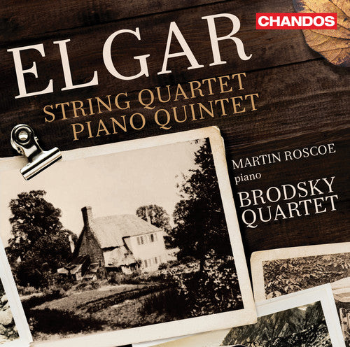 the album cover for Elgar / Roscoe / Brodsky Quartet - String Quartet / Piano Quintet