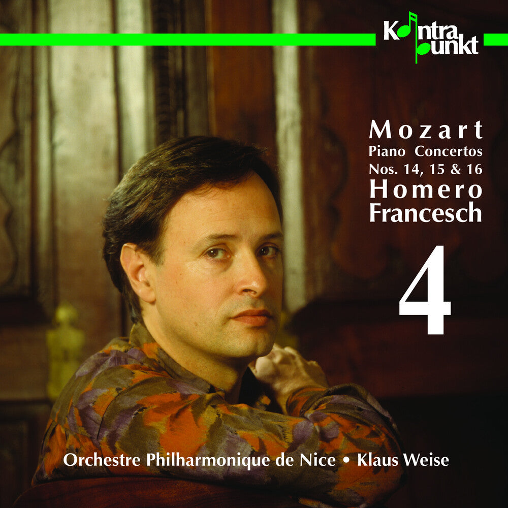 the album cover for Mozart / Francesch / Nice Philharmonic - Piano Concerti 14, 15, & 16