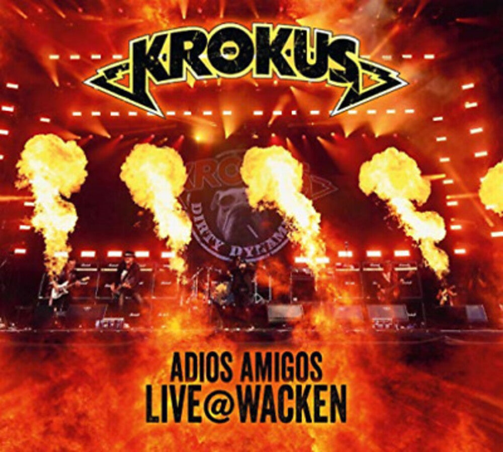 the album cover for Krokus - Adios Amigos Live At Wacken [CD/DVD]