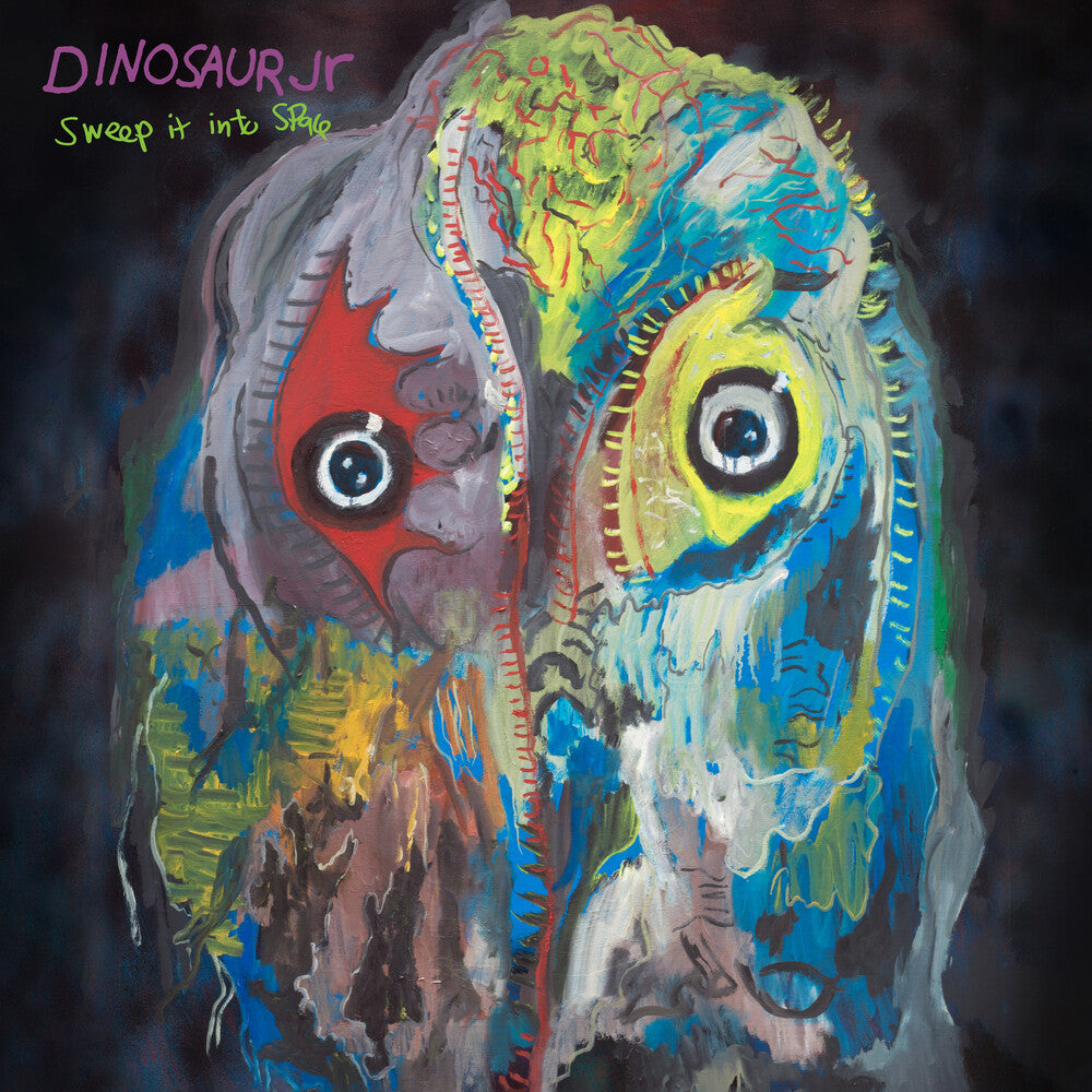 the album cover for Dinosaur Jr. - Sweep It Into Space [Indie Exclusive Limited Edition Translucent Purple Ripple LP]