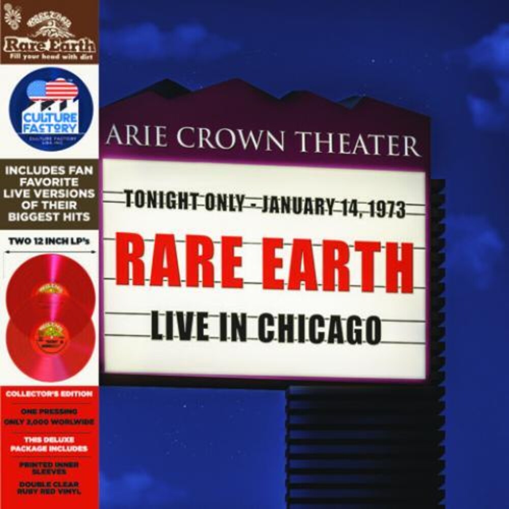 Rare Earth - Live in Chicago (Red Translucent Vinyl) [LP]