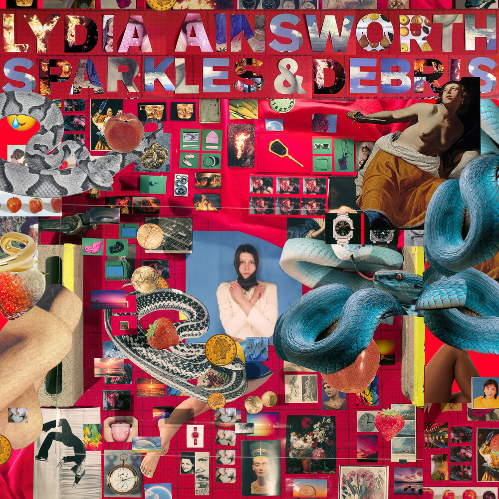 the album cover for Lydia Ainsworth - Sparkles & Debris (Ruby Red Vinyl) [Colored Vinyl] (Red)