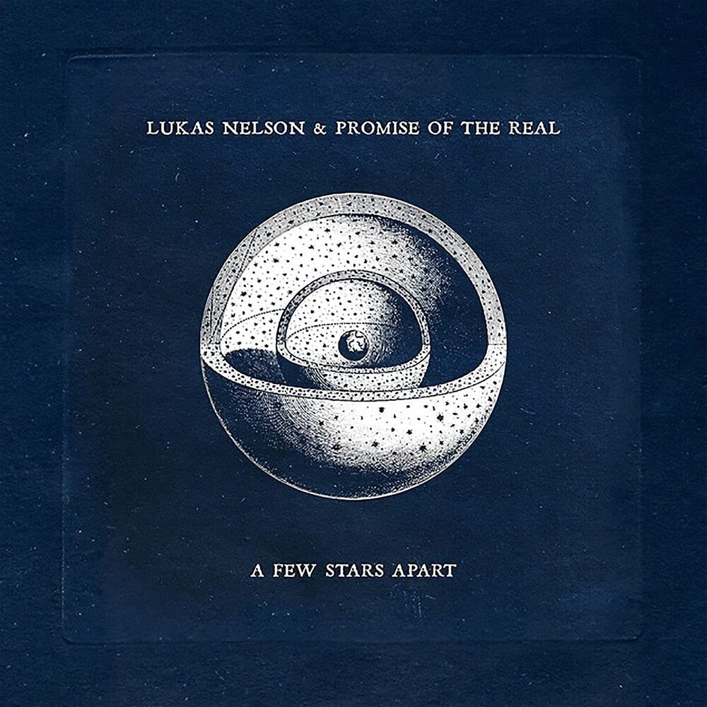 the album cover for Lukas Nelson & Promise Of The Real - A Few Stars Apart [Limited Edition Ink & Paint Black w/ White Splatter LP]