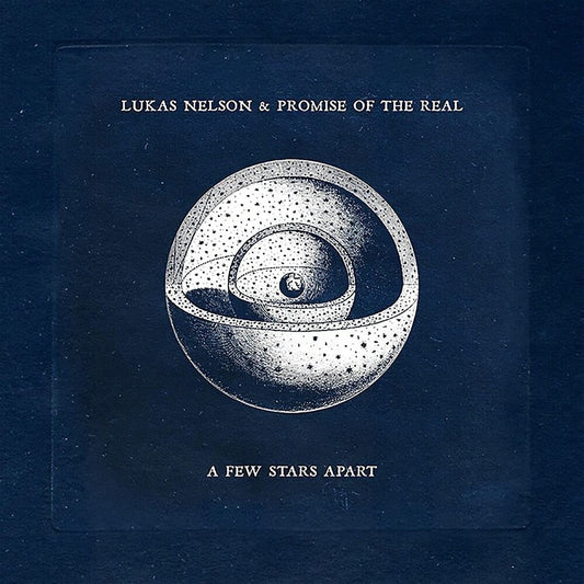 the album cover for Lukas Nelson & Promise Of The Real - A Few Stars Apart [Limited Edition Ink & Paint Black w/ White Splatter LP]
