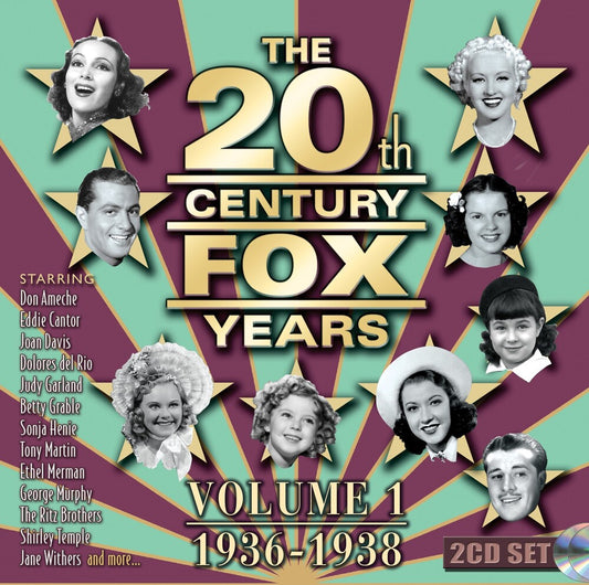 the album cover for Various Artists - 20th Century Fox Years Volume 1 (1936-1938) (Various Artists)