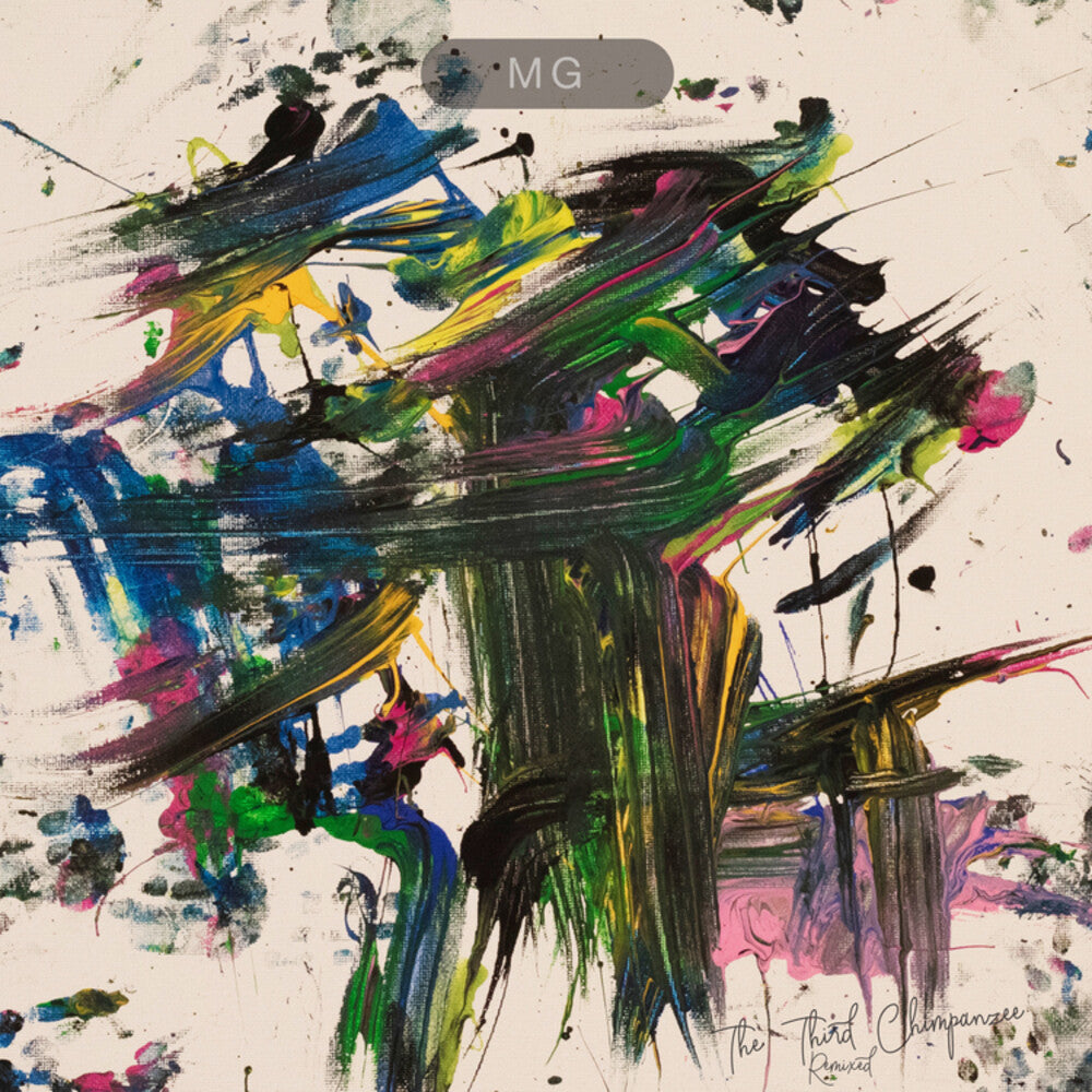 the album cover for MG [Martin Gore] - The Third Chimpanzee Remixed [Limited Edition Orange & Blue 2LP]