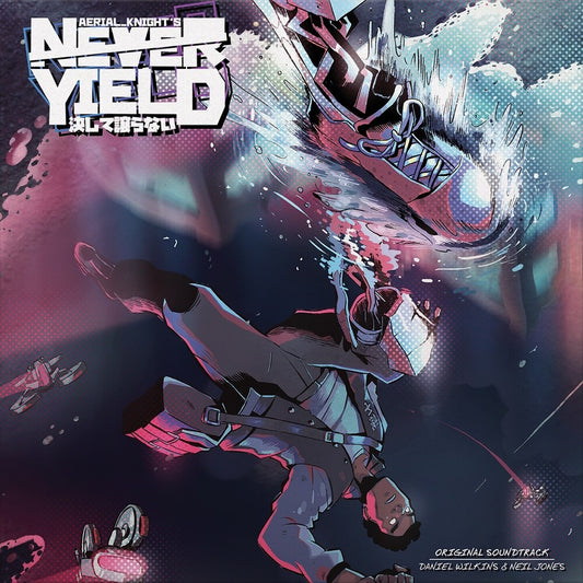 the album cover for Neil J / Daniel Wilkins  (Colv) (Purp) (Viol) - Aerial Knight's Never Yield / O.S.T. [Colored Vinyl] (Purp)