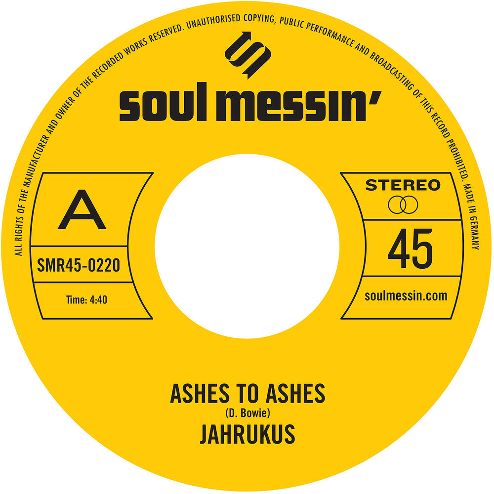 the album cover for Jahrukus - Ashes to Ashes / Island Girl