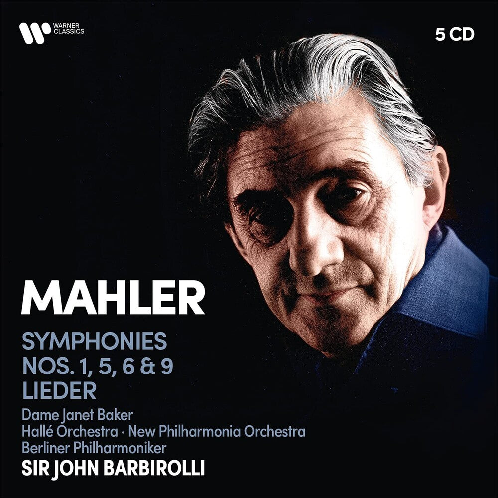 the album cover for Barbiroli, Sir John - Mahler: Symphonies Nos. 1, 5, 6, 9, Lieder
