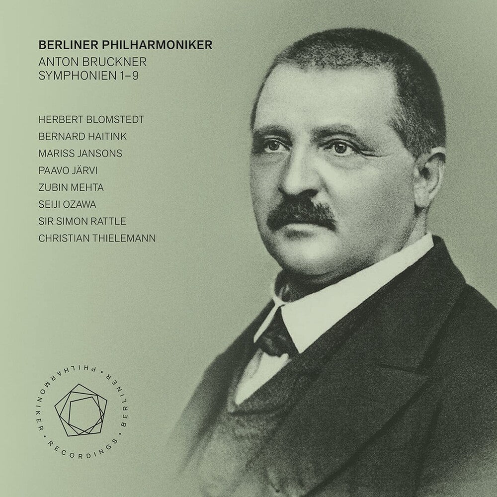 the album cover for Bruckner / Berliner Philharmoniker - Symphonies 1-7 (Hybr)