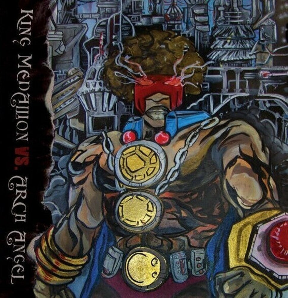the album cover for King Medallion / Arch Angel - Blak Majik
