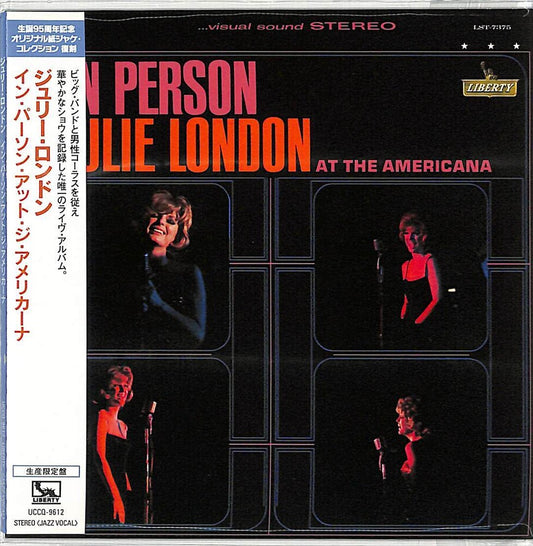 the album cover for Julie London - In Person At The Americana (Jmlp) [Reissue] (Jpn)