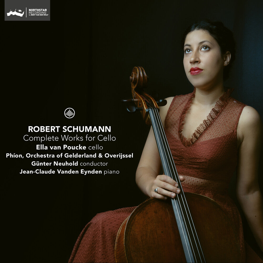 the album cover for Schumann / Poucke / Vanden - Complete Works For Cello
