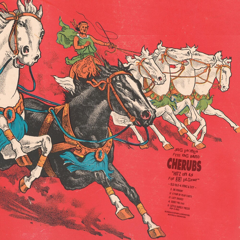 the album cover for Cherubs - Slo Blo 4 Frnz & Sxy [Colored Vinyl] (Red)
