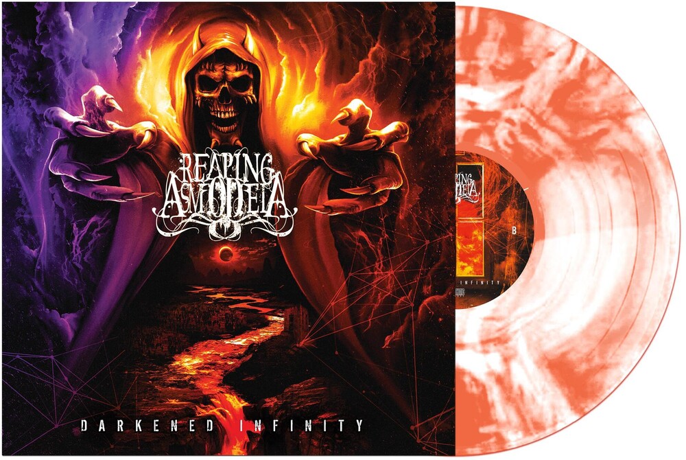the album cover for Reaping Asmodeia - Darkened Infinity [Colored Vinyl] (Org) (Wht)