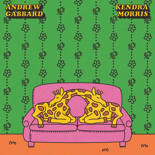 the album cover for Andrew Gabbard  / Morris,Kendra - Don't Talk (Put Your Head On My Shoulder) (Pink)