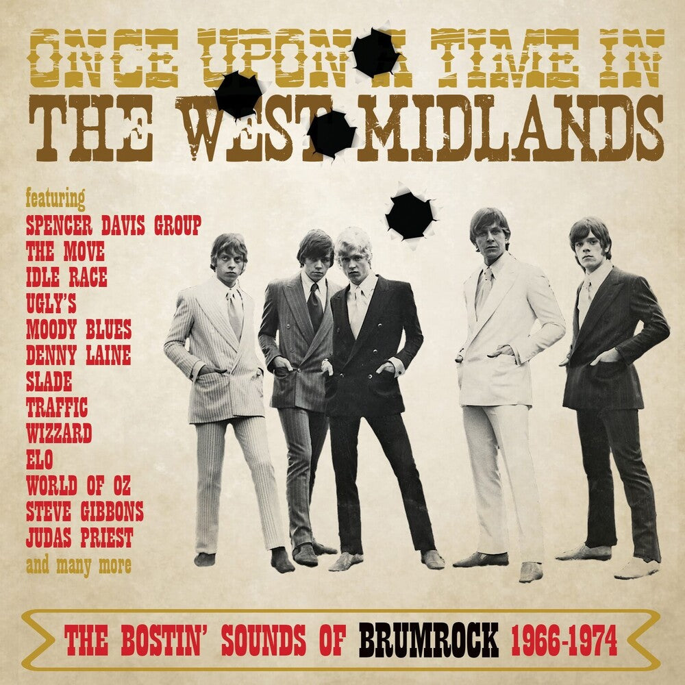 the album cover for Various Artists - Once Upon A Time In The West Midlands: Bostin' Sounds Of Brumrock 1966-1974 / Various
