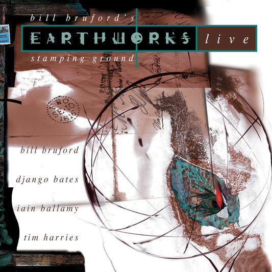 the album cover for Bill Bruford  / Earthworks - Stamping Ground (Uk)