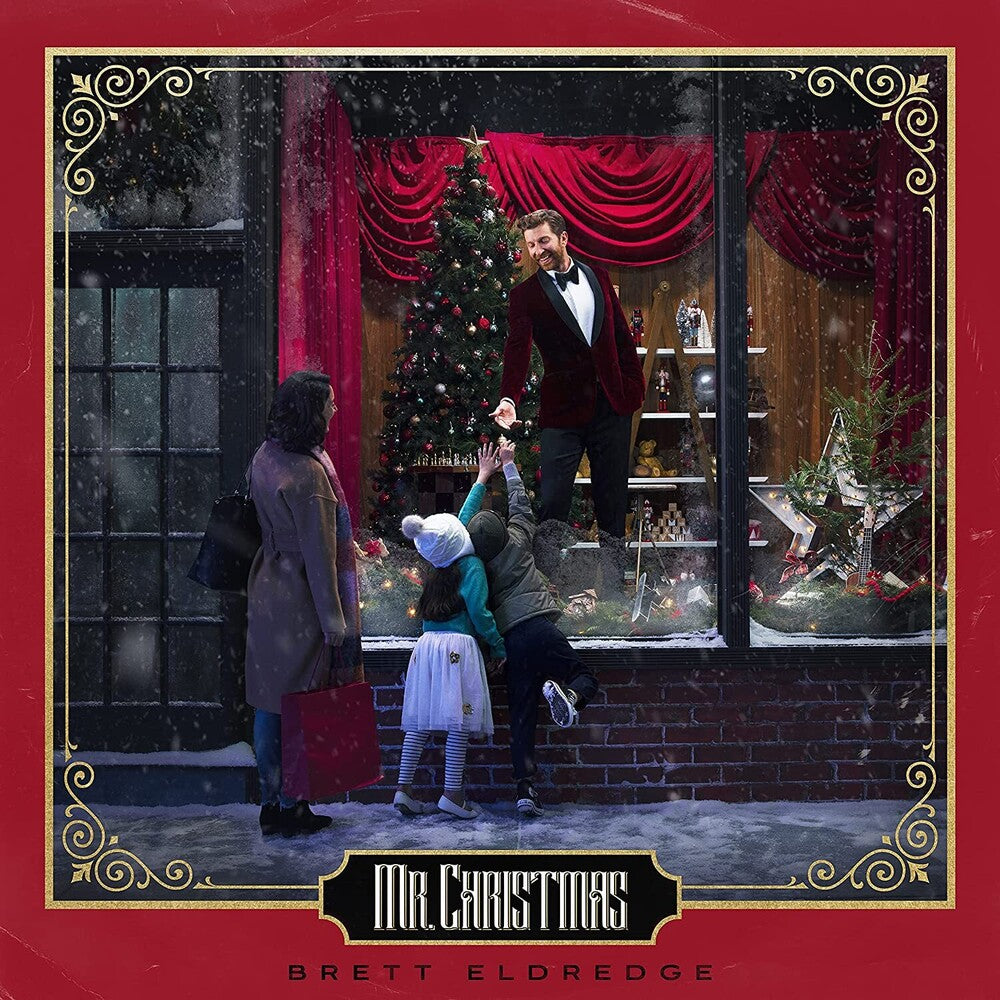 the album cover for Brett Eldredge - Mr. Christmas