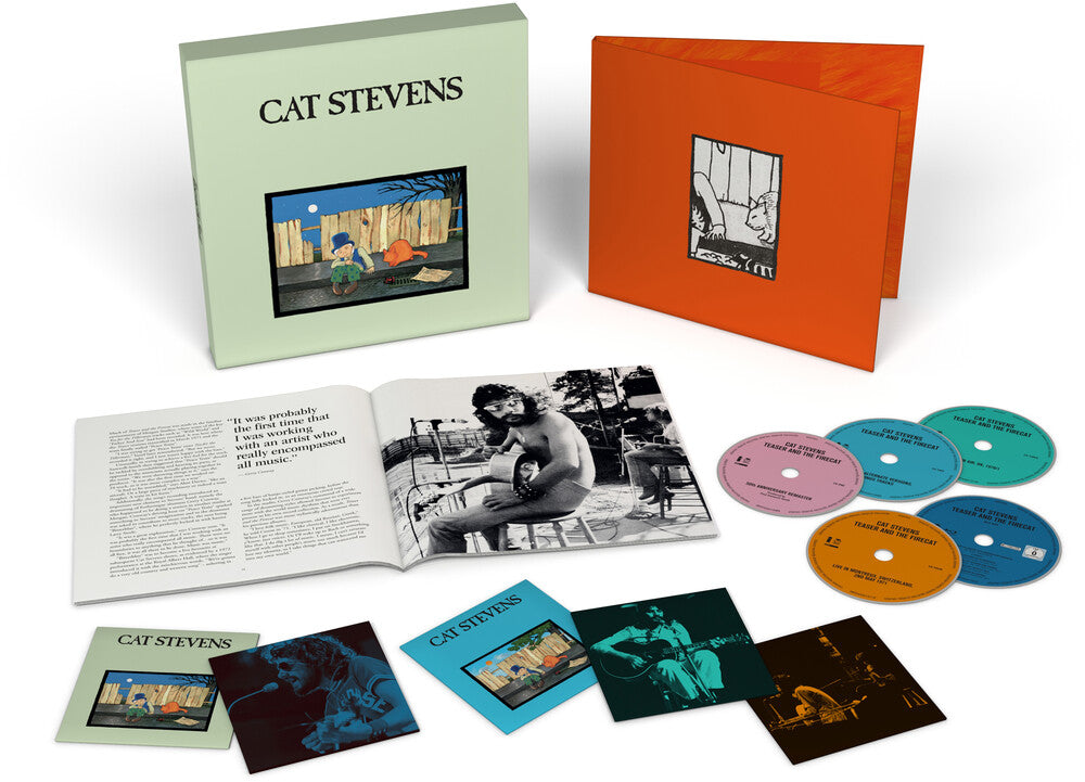 the album cover for Yusuf / Cat Stevens - Teaser And The Firecat: 50th Anniversary [Super Deluxe 4CD/1Blu-ray Box Set]