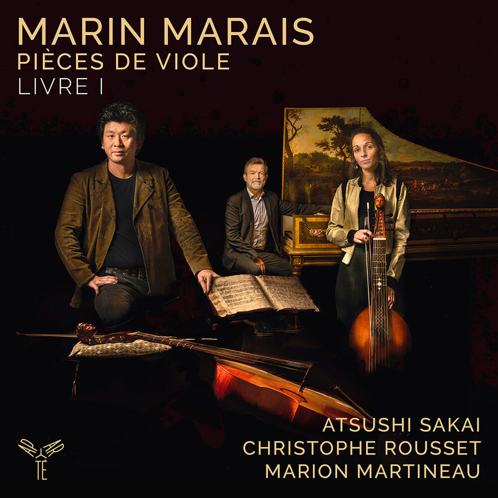 the album cover for Atsushi Sakai  / Rousset,Christophe - Marin Marais: Pieces De Viole - Livre I