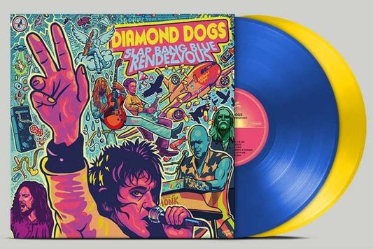 the album cover for Diamond Dogs - Slap Bang Blue Rendezvous (Blue Yellow Vinyl)
