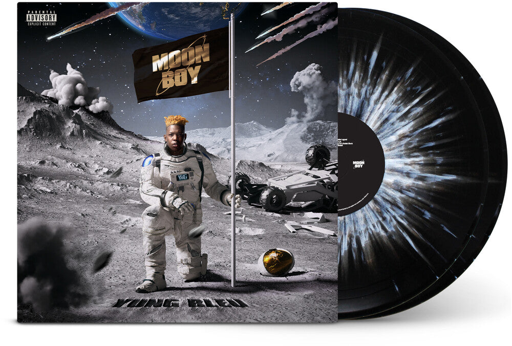 the album cover for Yung Bleu - Moon Boy - Space & Stars Splatter Vinyl [Colored Vinyl]
