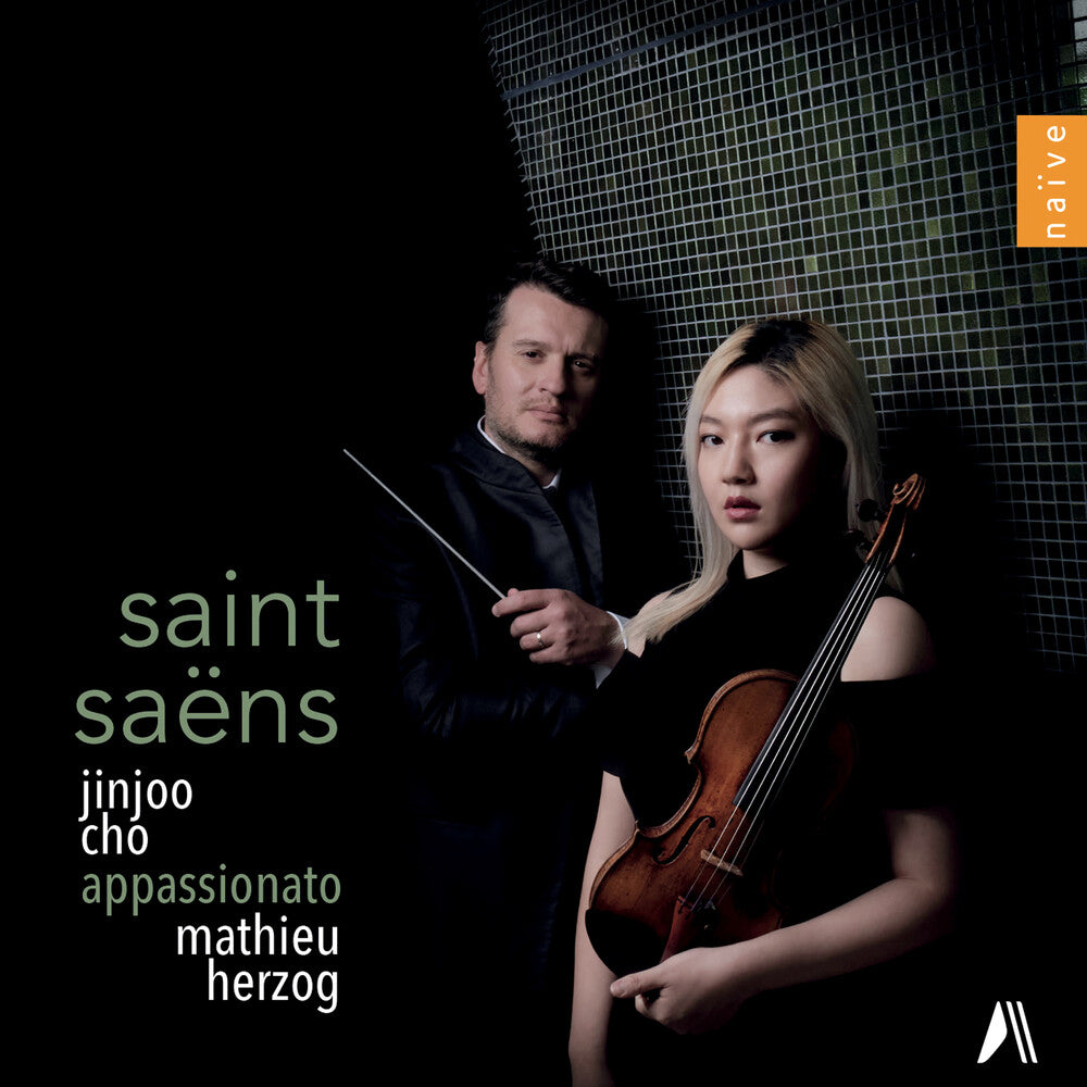 the album cover for Saint-Saens / Appassionato / Herzog - Works For Violin & Orchestra