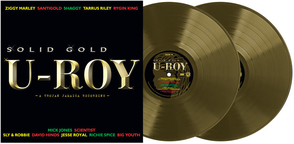 the album cover for U-Roy - Solid Gold U-Roy [Colored Vinyl] (Gol) [Limited Edition]