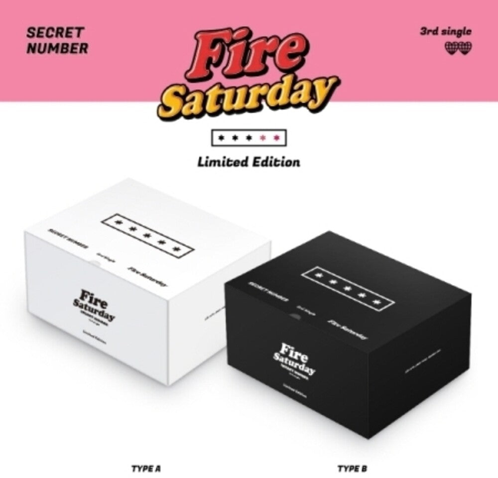 the album cover for Secret Number - Fire Saturday (Hat) (Stic) (Phob) (Phot) (Asia)