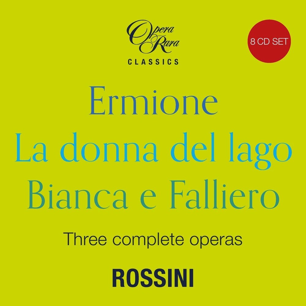 the album cover for Gregory Kunde - Rossini In 1819 - Three Complete Operas (Ermione