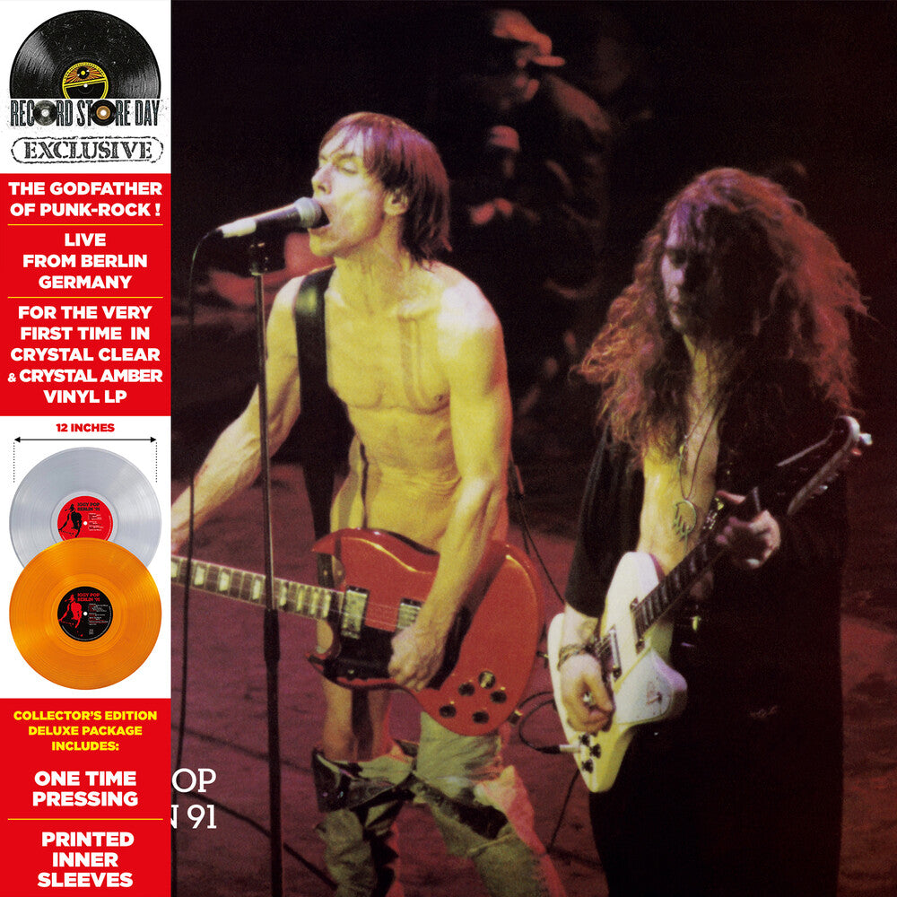 the album cover for Iggy Pop - Live In Berlin (1991) (Rsd) (Blk) [Colored Vinyl] (Pnk)