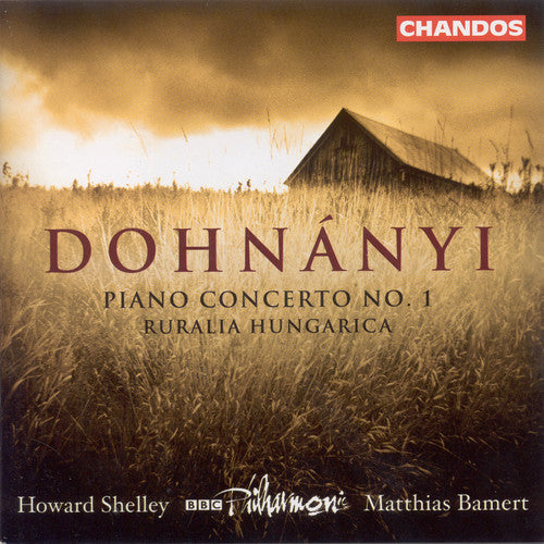 the album cover for Howard Shelley - Piano Concert 1 / Ruralia Hungarica / 5 PCS Op 32B