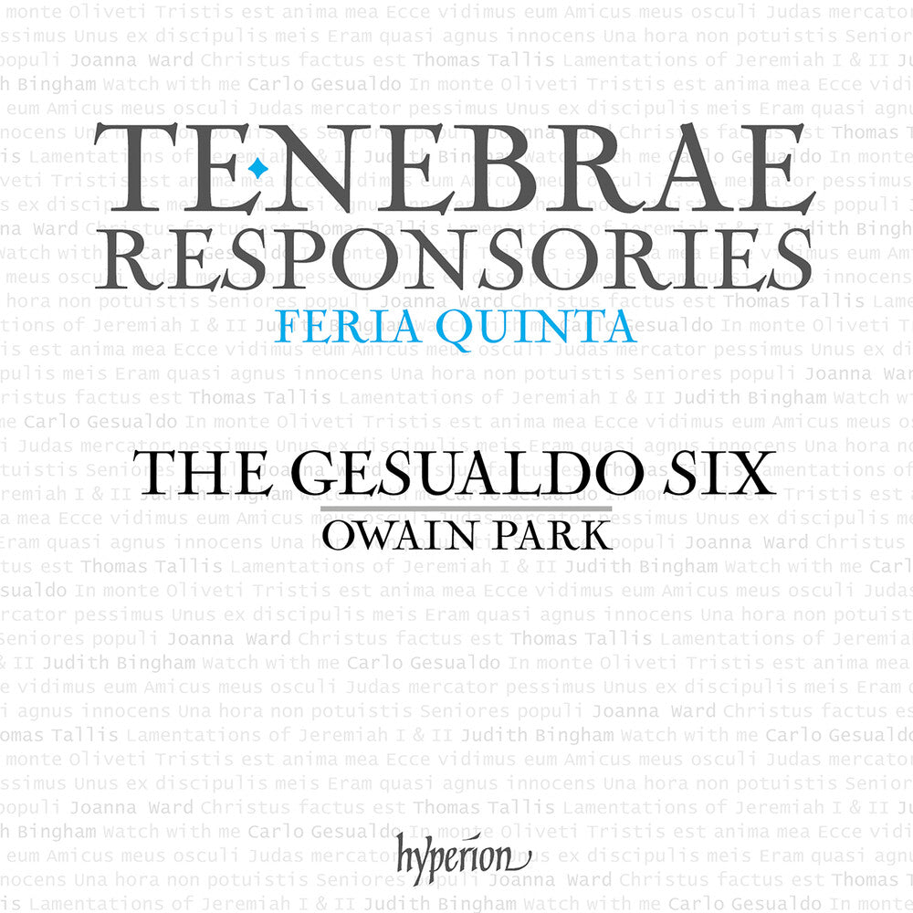 the album cover for Gesualdo Six / Owain Park - Gesualdo: Tenebrae Responsories For Maundy