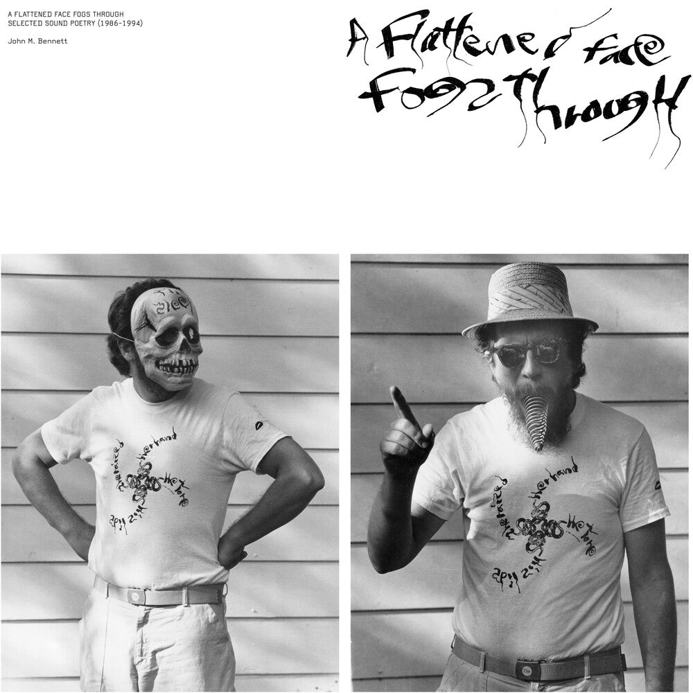 the album cover for John Bennett  M - Flattened Face Fogs Through: Selected Sound Poetry
