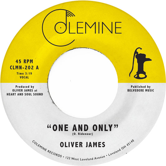 the album cover for Oliver James - One & Only (Opaque Yellow) [Colored Vinyl] (Ylw)