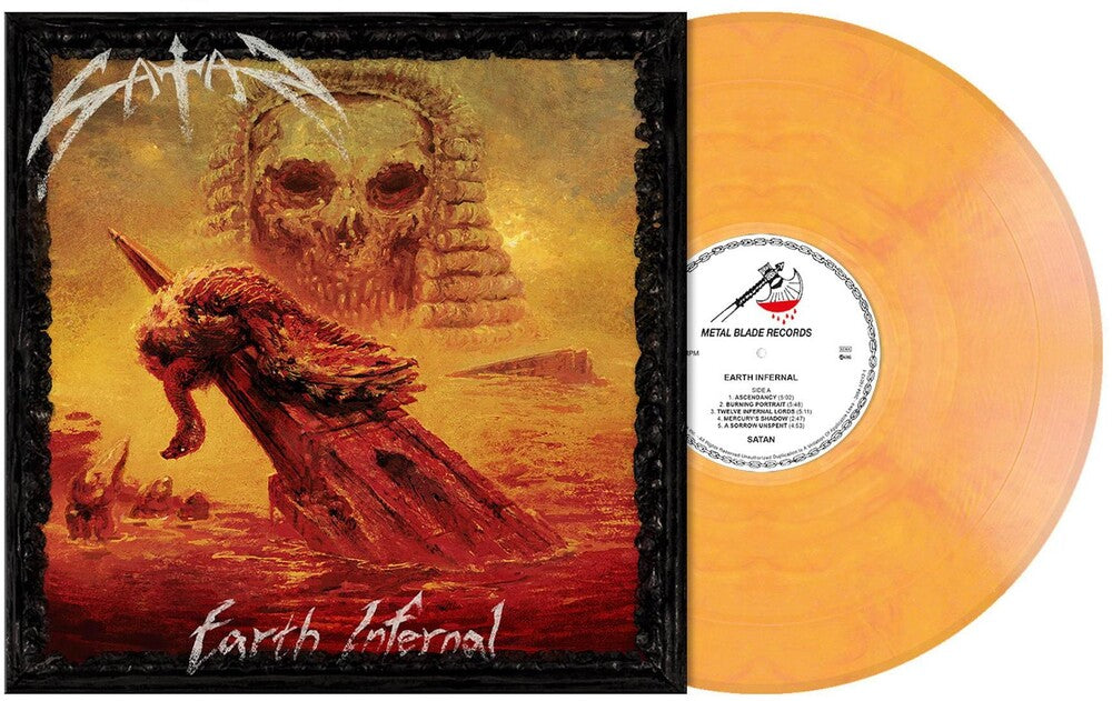 the album cover for Satan - Earth Infernal [Colored Vinyl]