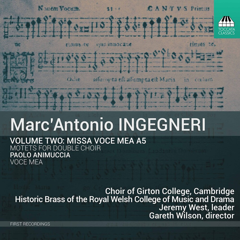 the album cover for Ingegneri / Cambridge Choir Of Girton College - Missa Voce Mea A5 2