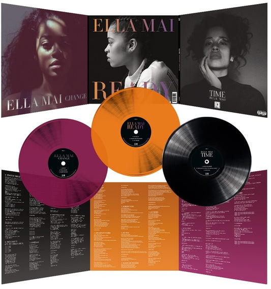 the album cover for Ella Mai - Time Change Ready - Anniversay Vinyl [Black LP/Violet LP/Orange LP]