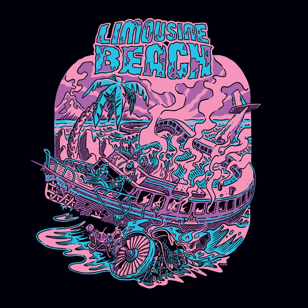 the album cover for Limousine Beach - Limousine Beach (Blue) [Colored Vinyl] (Uk)