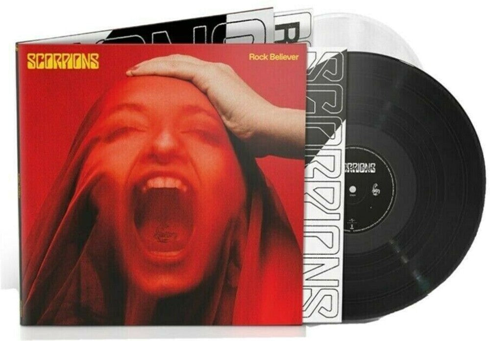 the album cover for The Scorpions - Rock Believer (Limited Deluxe) (Black + White Vinyl)