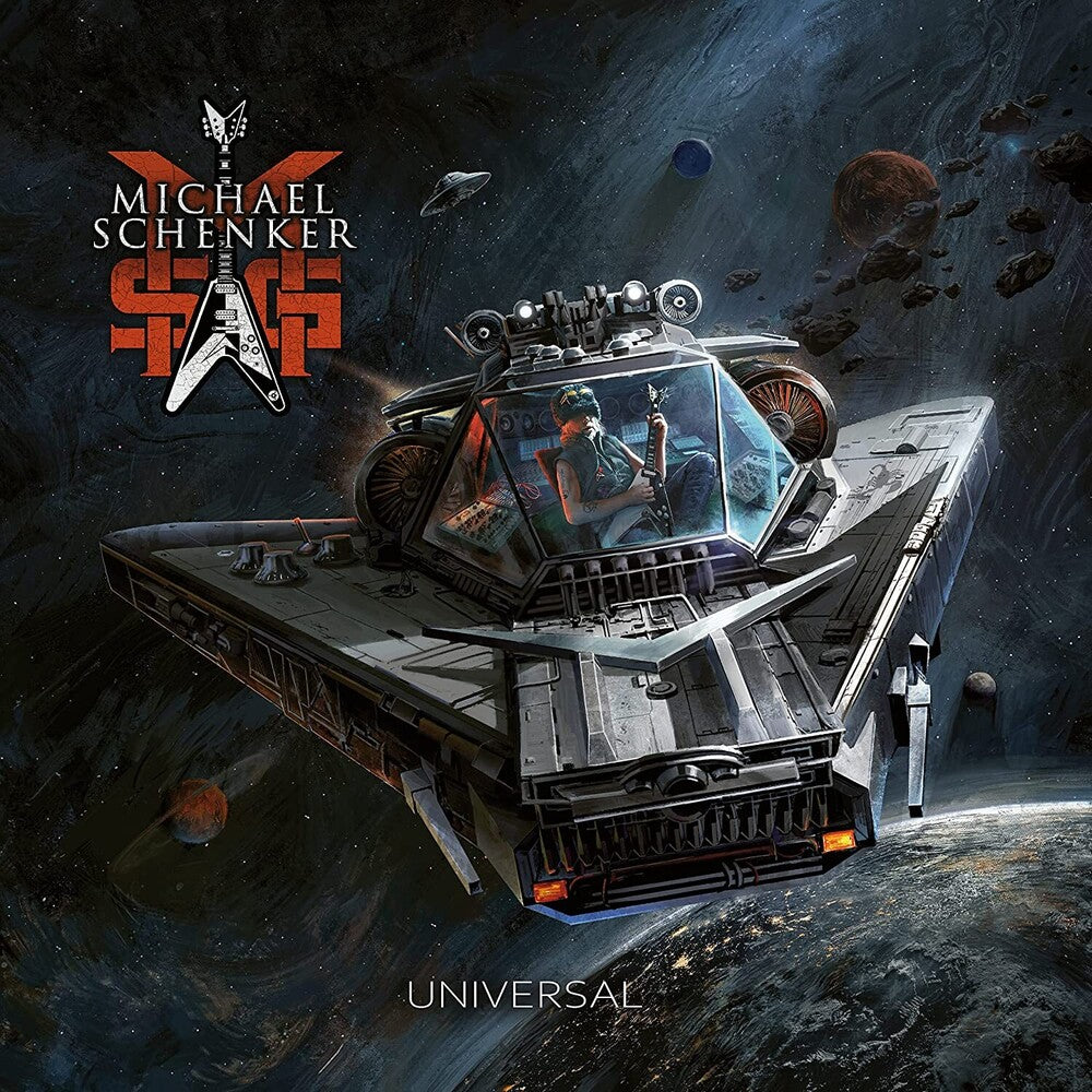 the album cover for The Michael Schenker Group - Universal [Limited Edition Blue/White/Black Marbled LP]