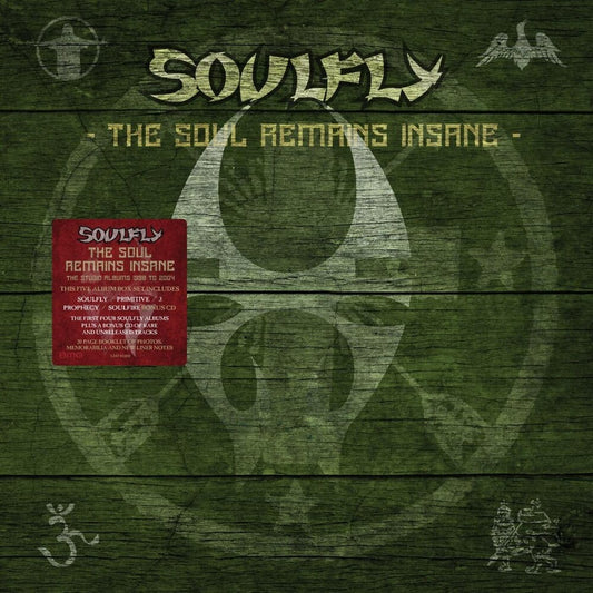 the album cover for Soulfly - The Soul Remains Insane: The Studio Albums 1998 to 2004 [5CD Box Set]