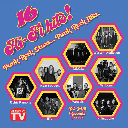 the album cover for Dc-Jam Records Presents: 16 Hi-Fi Hits / Various - Dc-Jam Records Presents: 16 Hi-Fi Hits / Various