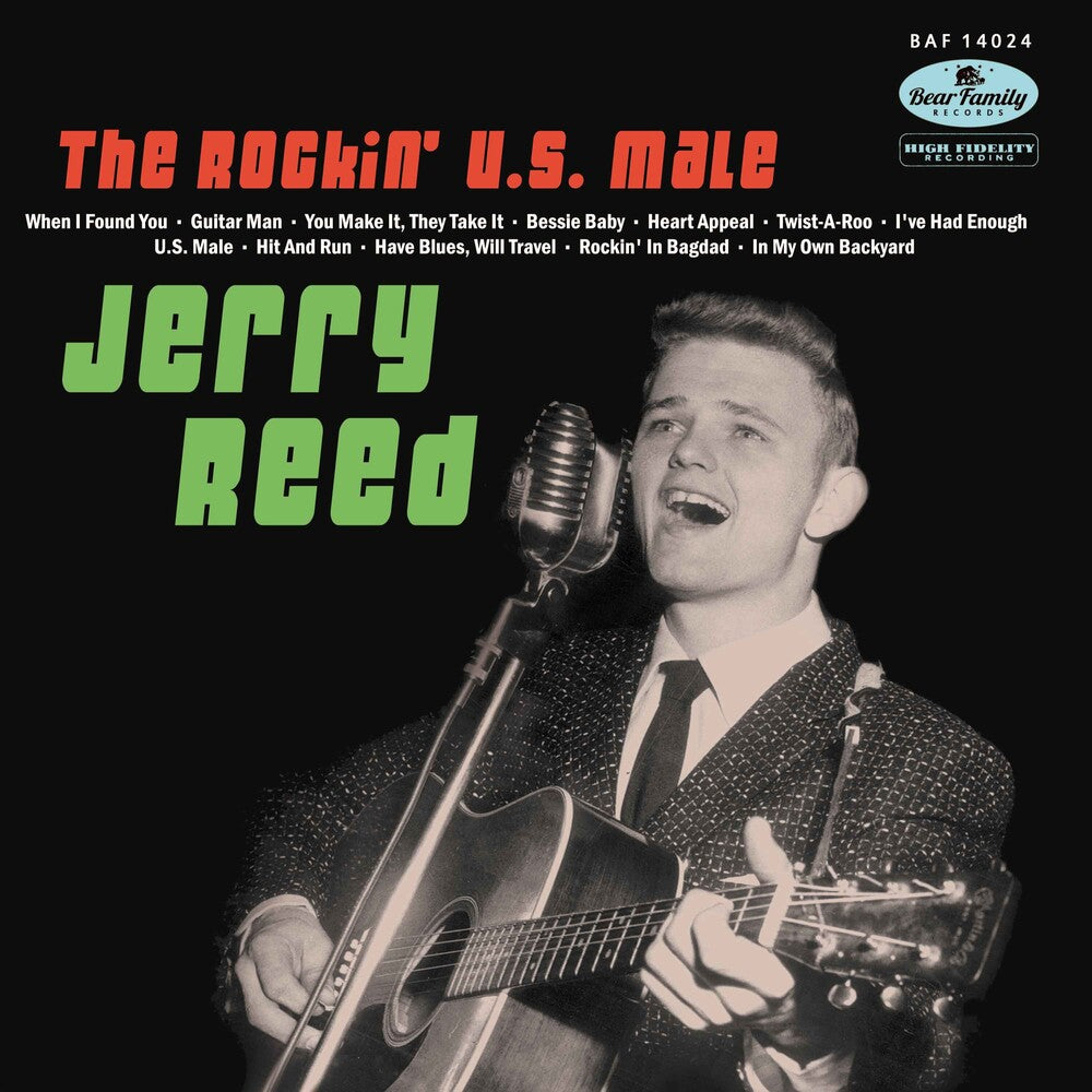 the album cover for Jerry Reed - Rockin' U.S. Male (10in) (Bonus Cd) [With Booklet] (Pcrd)